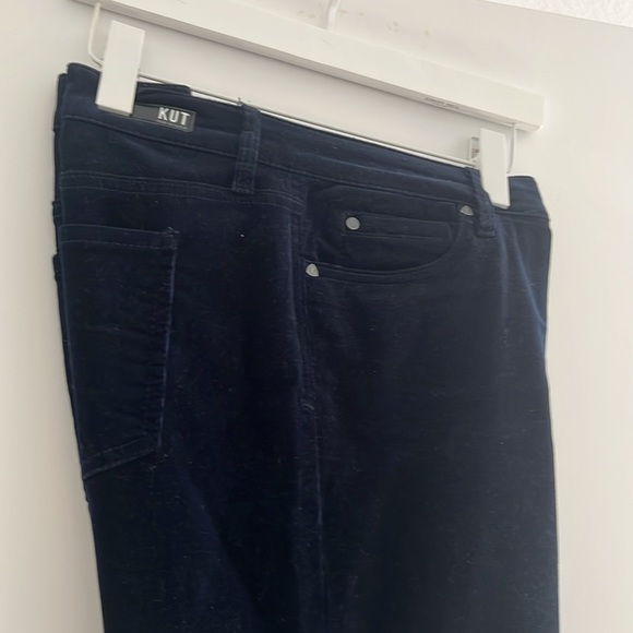 Kut from the Kloth Diana Corduroy Skinny Pants Royal Blue Size 16 - Picture 6 of 10